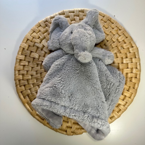Gray Elephant Plush Baby Lovey Blanket Security Toy Comfort Cuddle Soft - Picture 1 of 7